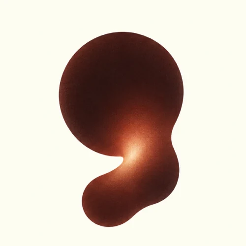 An abstract amber form, the illustration for sports recovery.