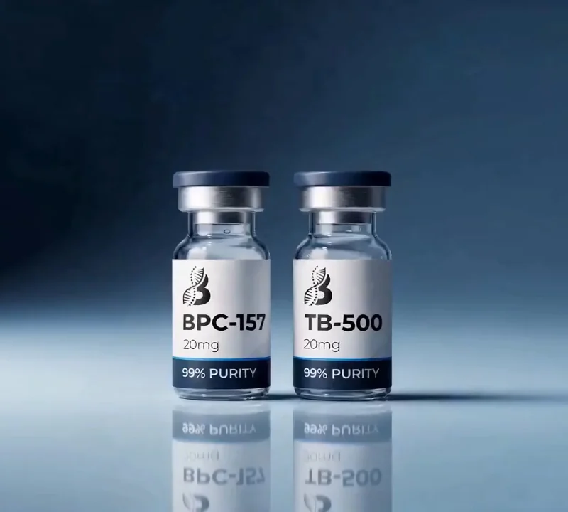 Beyond Wellness branded BPC-157 and TB-500 peptide vials.